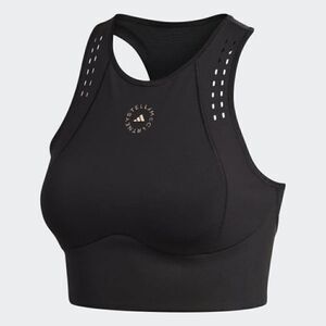 Adidas X Stella McCartney Designer Cropped Top Tank Shirt Black White Mesh New